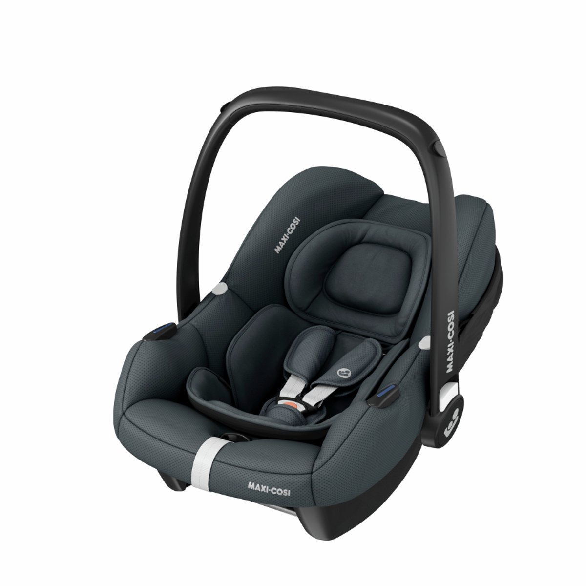 Maxi-Cosi CabrioFix i-Size + Embase, Siège Auto Bébé, 0 à 12 mois, 12 kg max., Siège Auto ISOFIX Léger (3,2 kg), Ultra-molletonné gris essentiel, MAXI COSI
