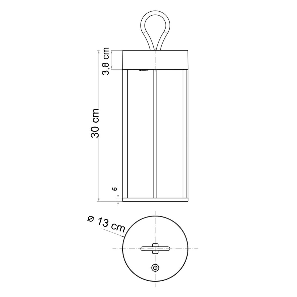 Lanterne LED nomade tactile - ASTRÉA blanc, KOSILUM