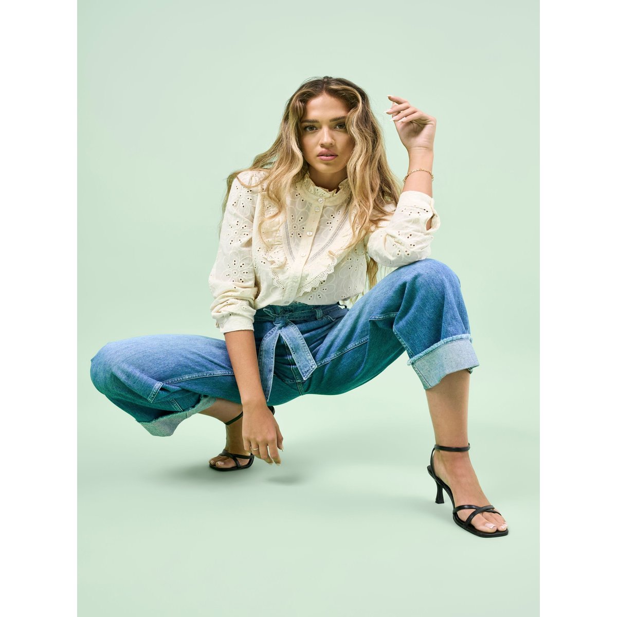 Jean À Jambe Large medium blue denim, ONLY