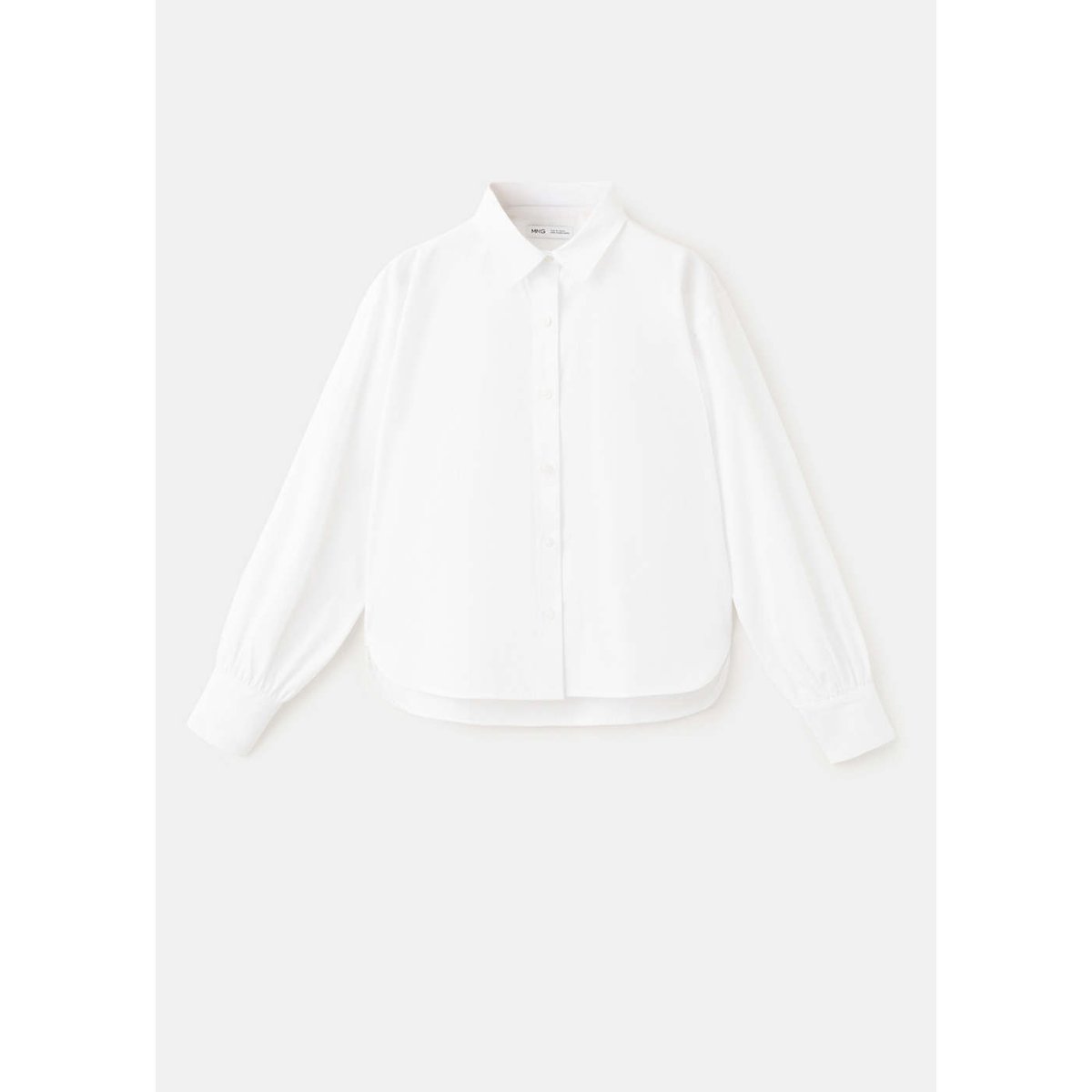 Chemise coton col classique blanc, MANGO KIDS