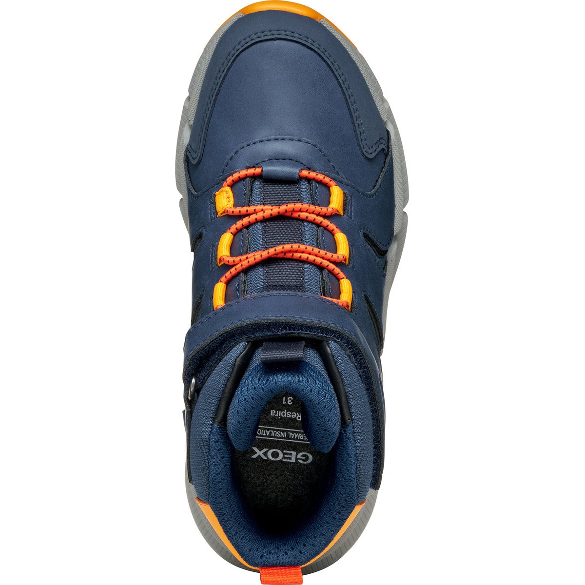 Baskets montantes Flexyper Plus bleu ciel/orange, GEOX