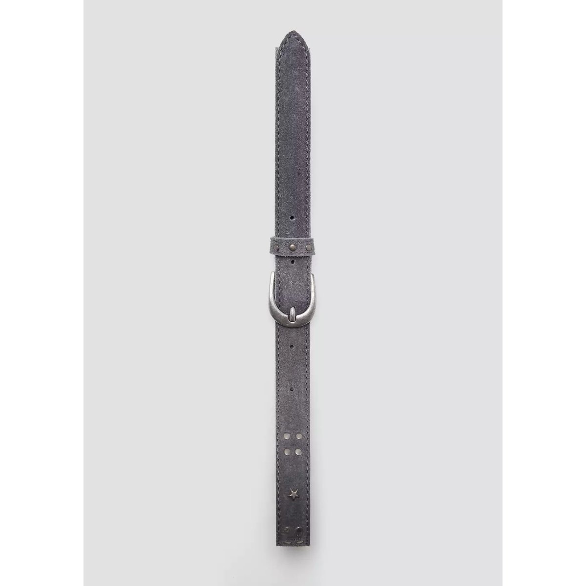 Ceinture en cuir à clous gris, MANGO KIDS