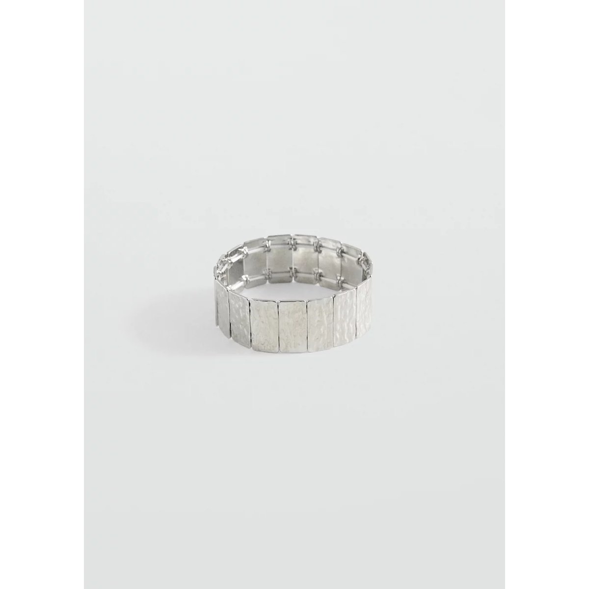 Bracelet métallique texture argent, MANGO TEEN