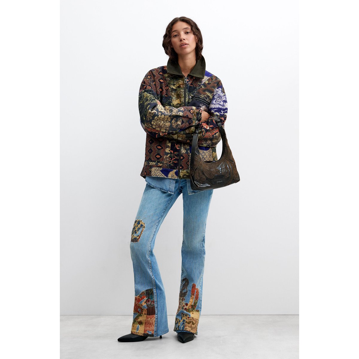 Veste imprimée camouflage vert, DESIGUAL