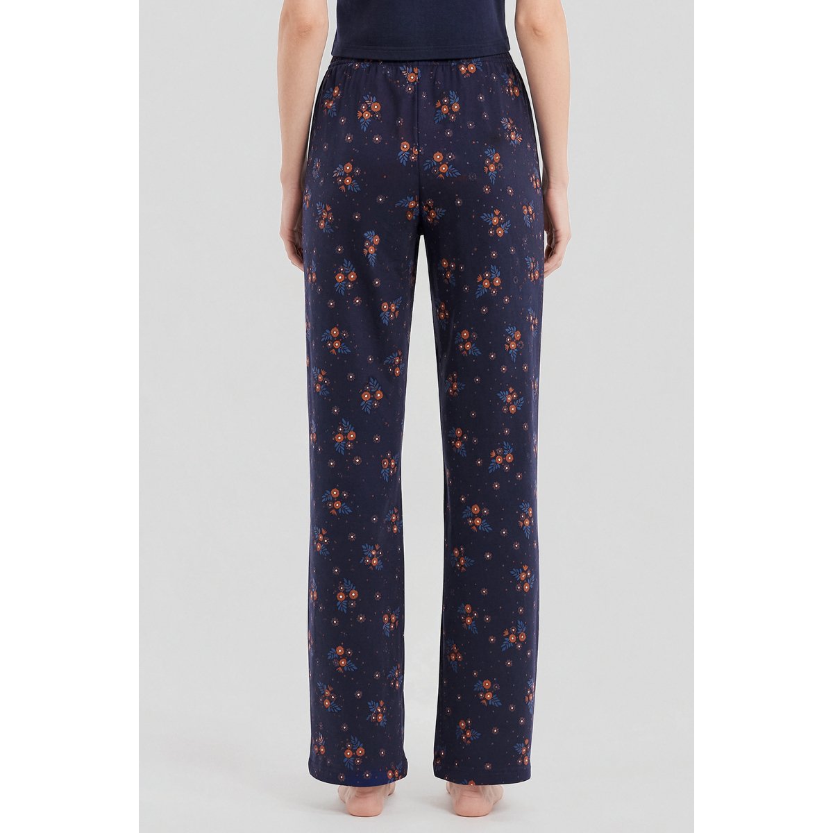 Pyjama imprimé long - coton imprimé bouquets et pois s, ARMOR-LUX