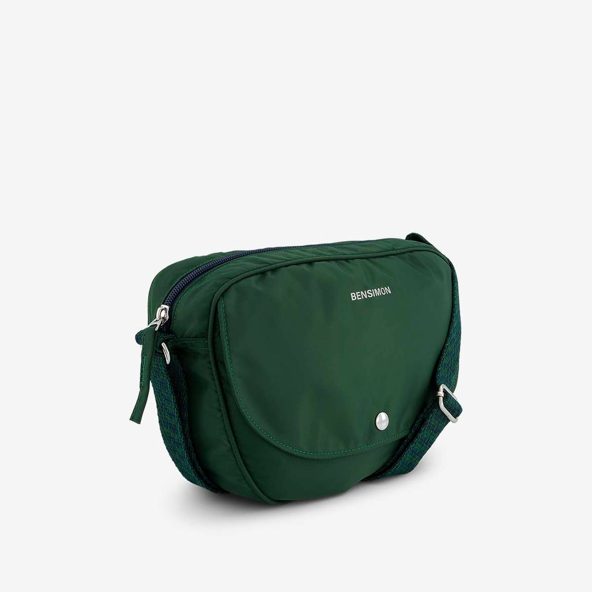 Sac bandoulière arrondi en nylon recyclé FOLDED HALF MOON bouteille, BENSIMON