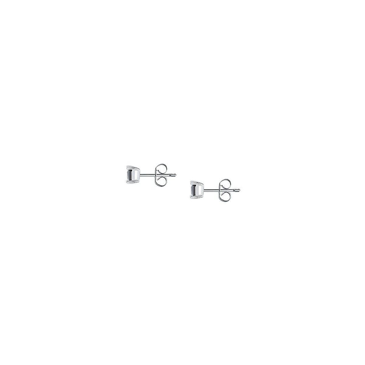Boucles d'oreilles en Argent/oxyde de zirconium De Zirconium et Oxyde de zirconium argent et noir, CLEOR