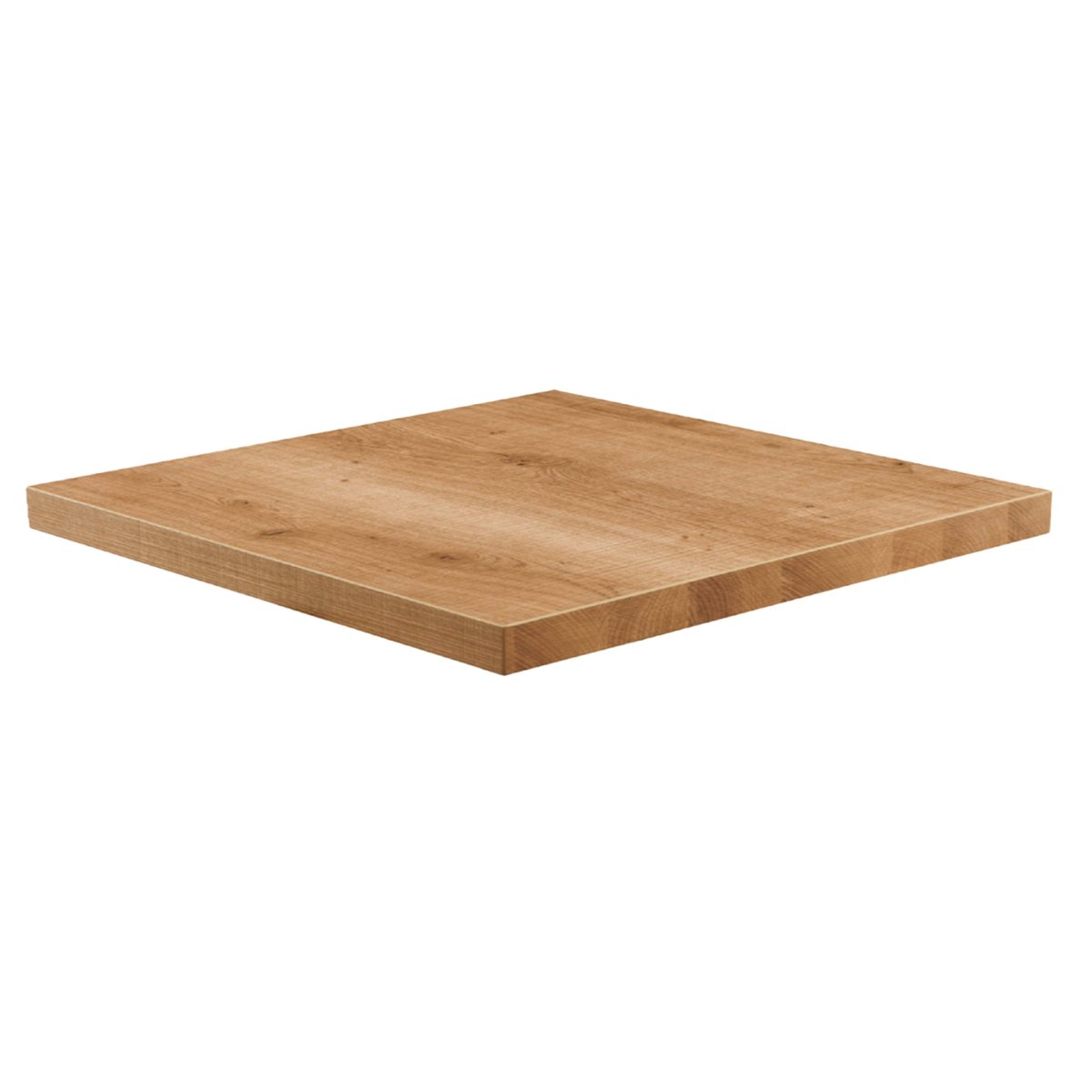 Table à manger en aggloméré avec revêtement mélaminé RIVOLI couleur : noir - bois clair, OVIALA