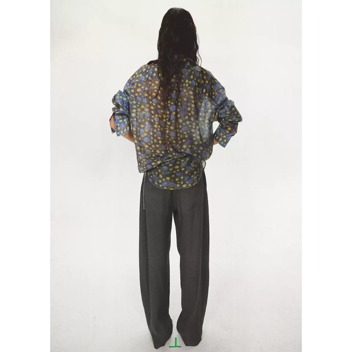 Pantalon de tailleur droit avec détails de surpiqûres noir, MANGO