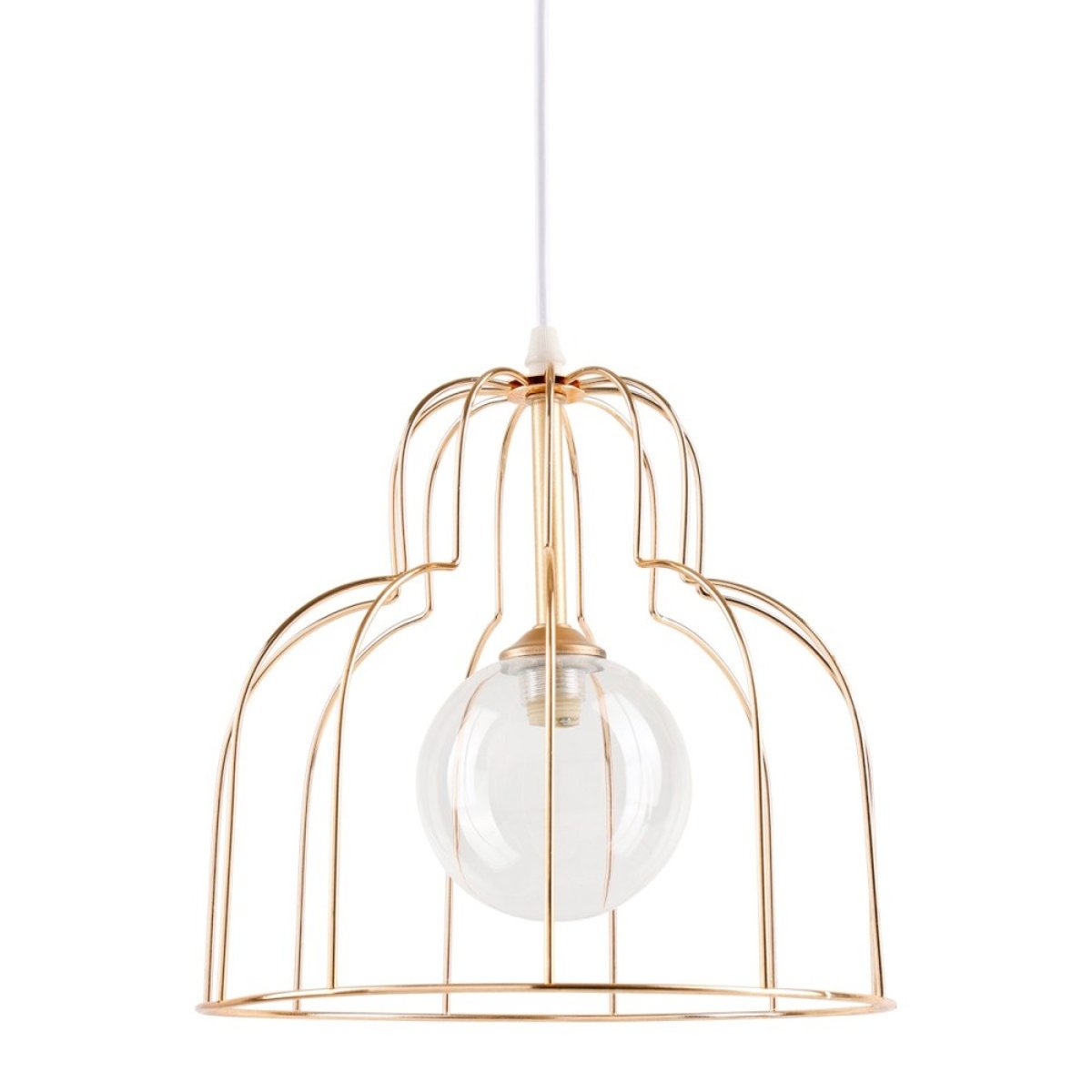 Suspension Métal Et Verre Alouette Dorée or, DECORATIE