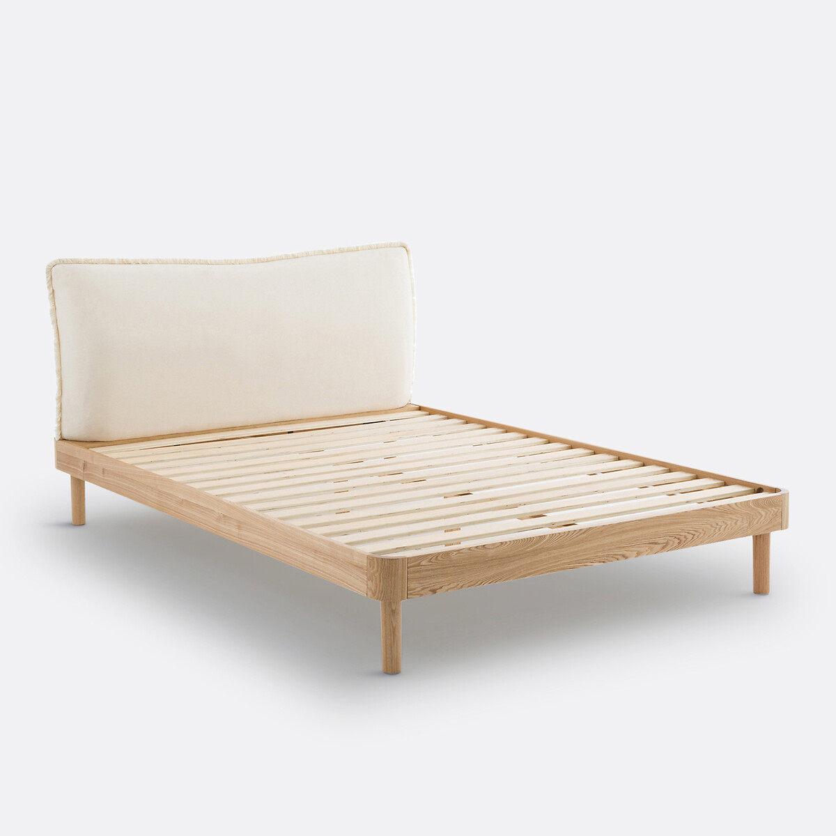 Bett Amedi mit Kopfteil und Lattenrost natur, LA REDOUTE INTERIEURS