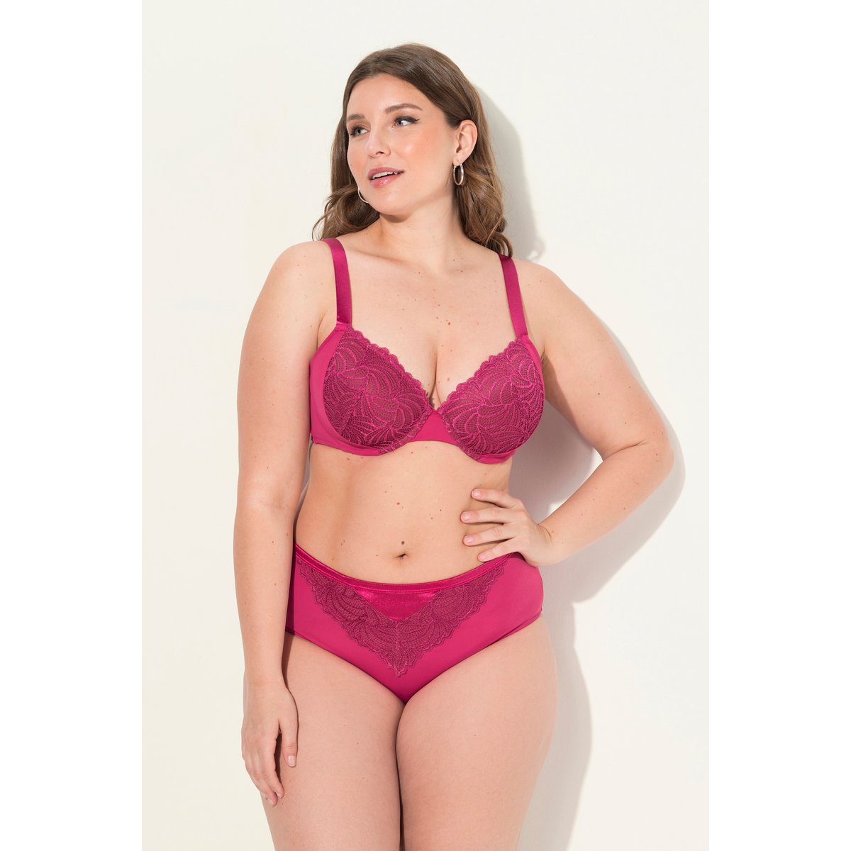 Soutien-gorge à armatures et coques souples fuchsia, ULLA POPKEN