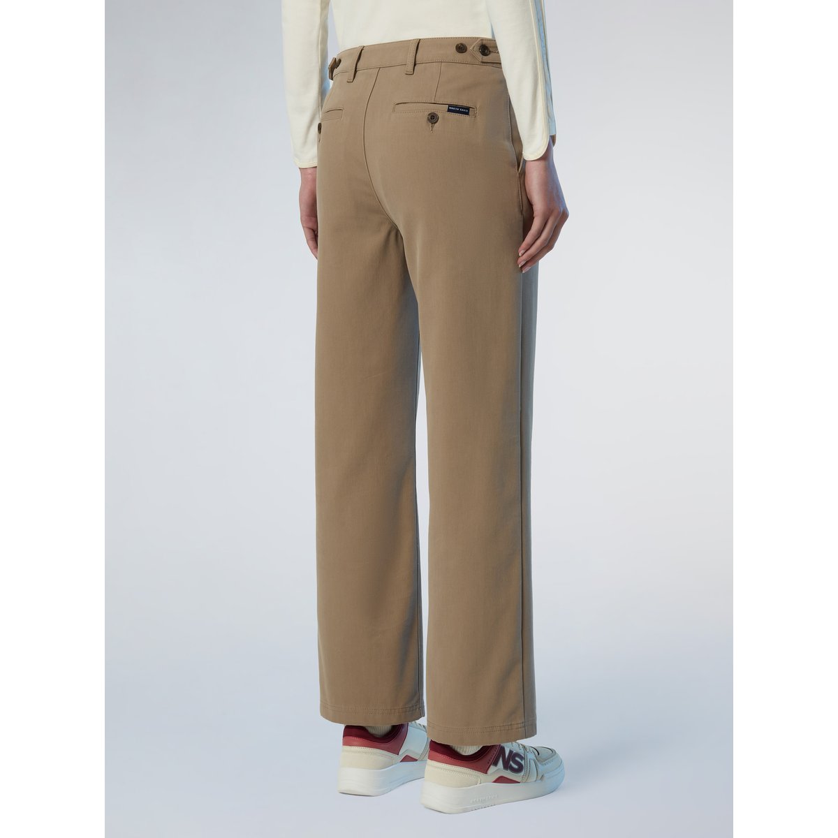 Pantalon large en sergé marron, NORTH SAILS