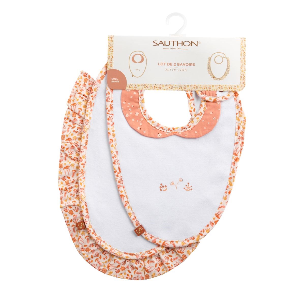 Bavoirs en coton blanc, SAUTHON