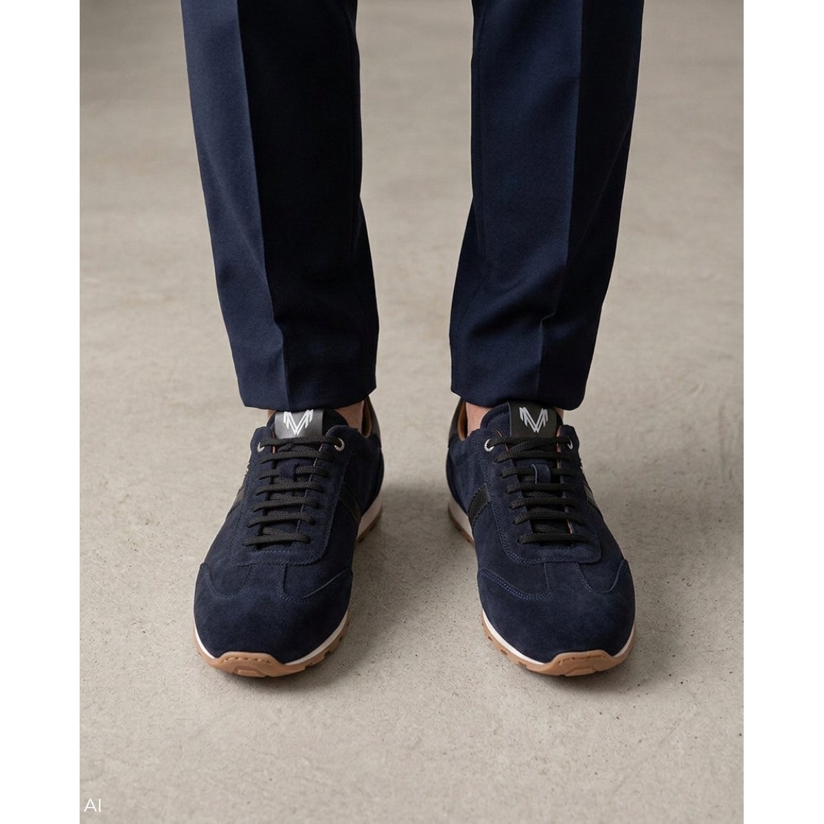 Baskets cuir Coventry darkblue, MARTINELLI
