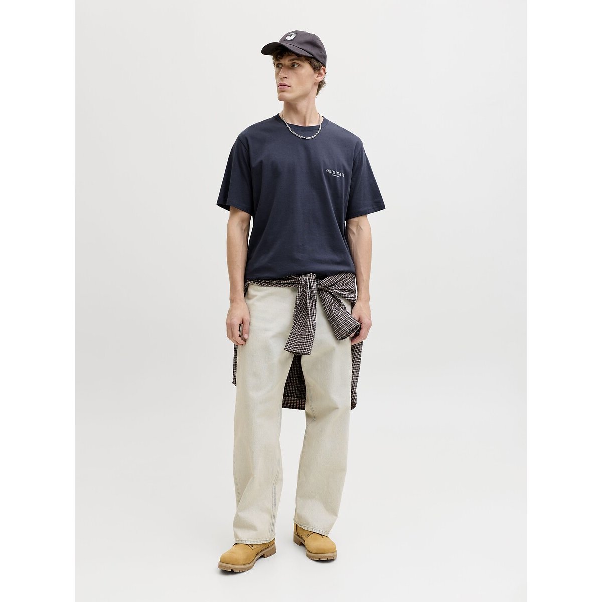 T-shirt manches courtes bleu marine, JACK & JONES