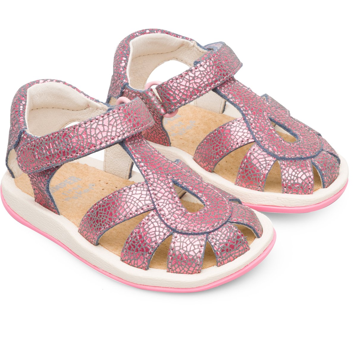 Sandales Cuir Bicho rose, CAMPER