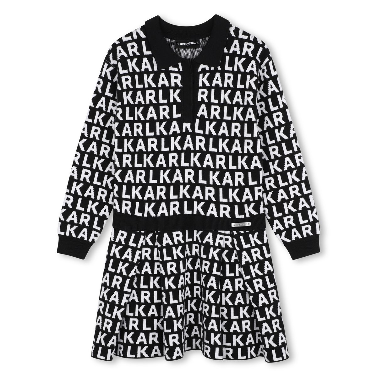 Robe polo noir blanc, KARL LAGERFELD KIDS
