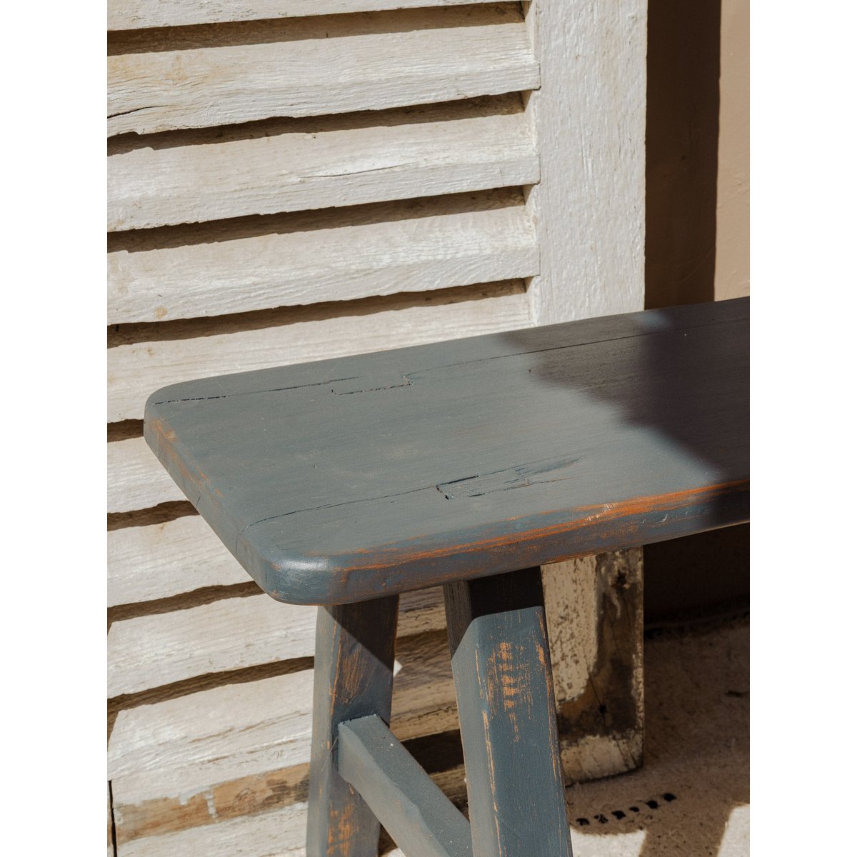 Banc en bois gris Antoine N°413 - Bon état gris, DEBONGOUT