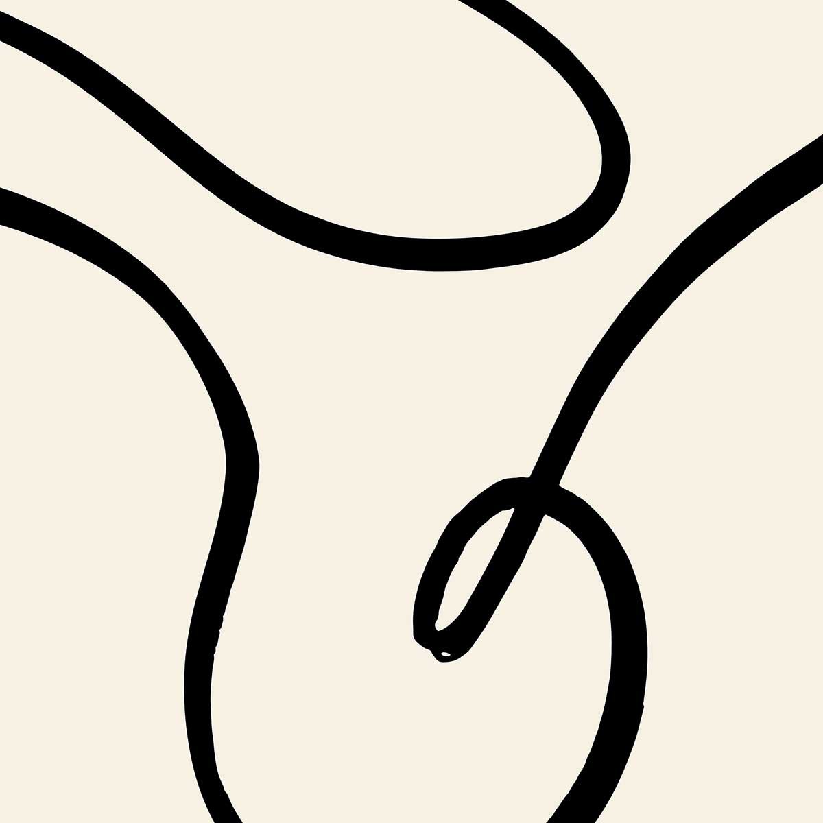 Tableau line art bold I tableau alu dibond, HEXOA