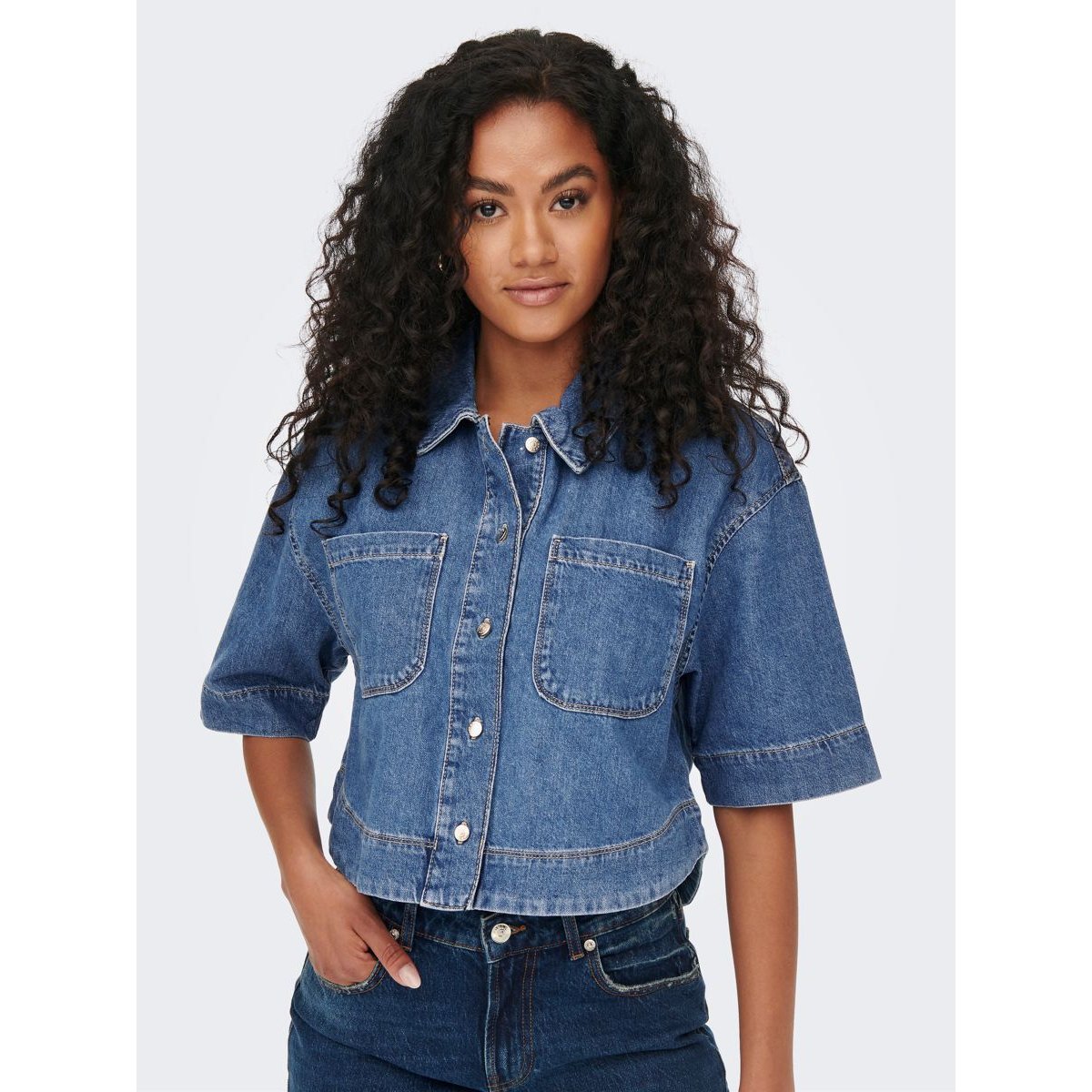 Chemise En Denim medium blue denim, ONLY