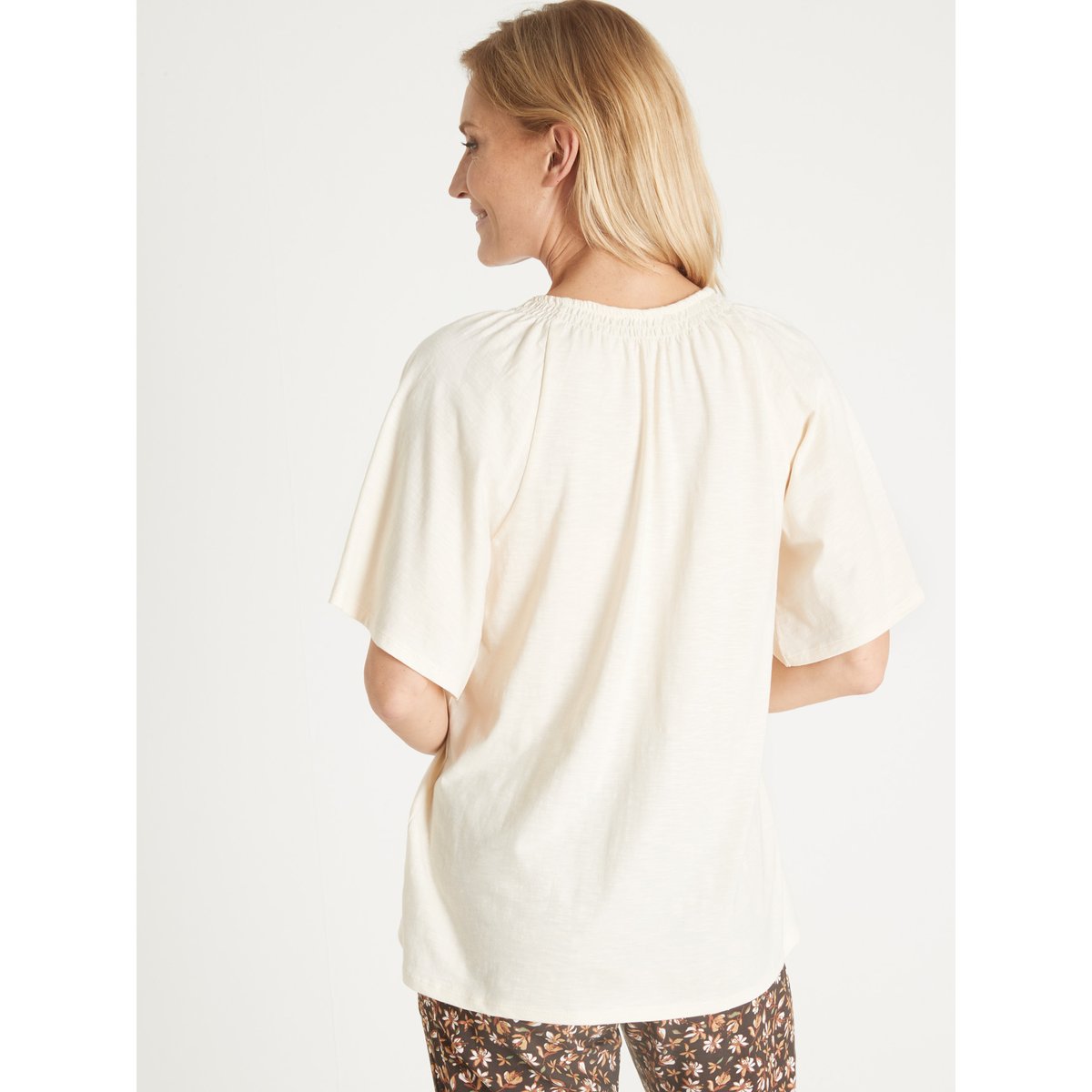 Tee-shirt V manches papillon ecru, DAXON