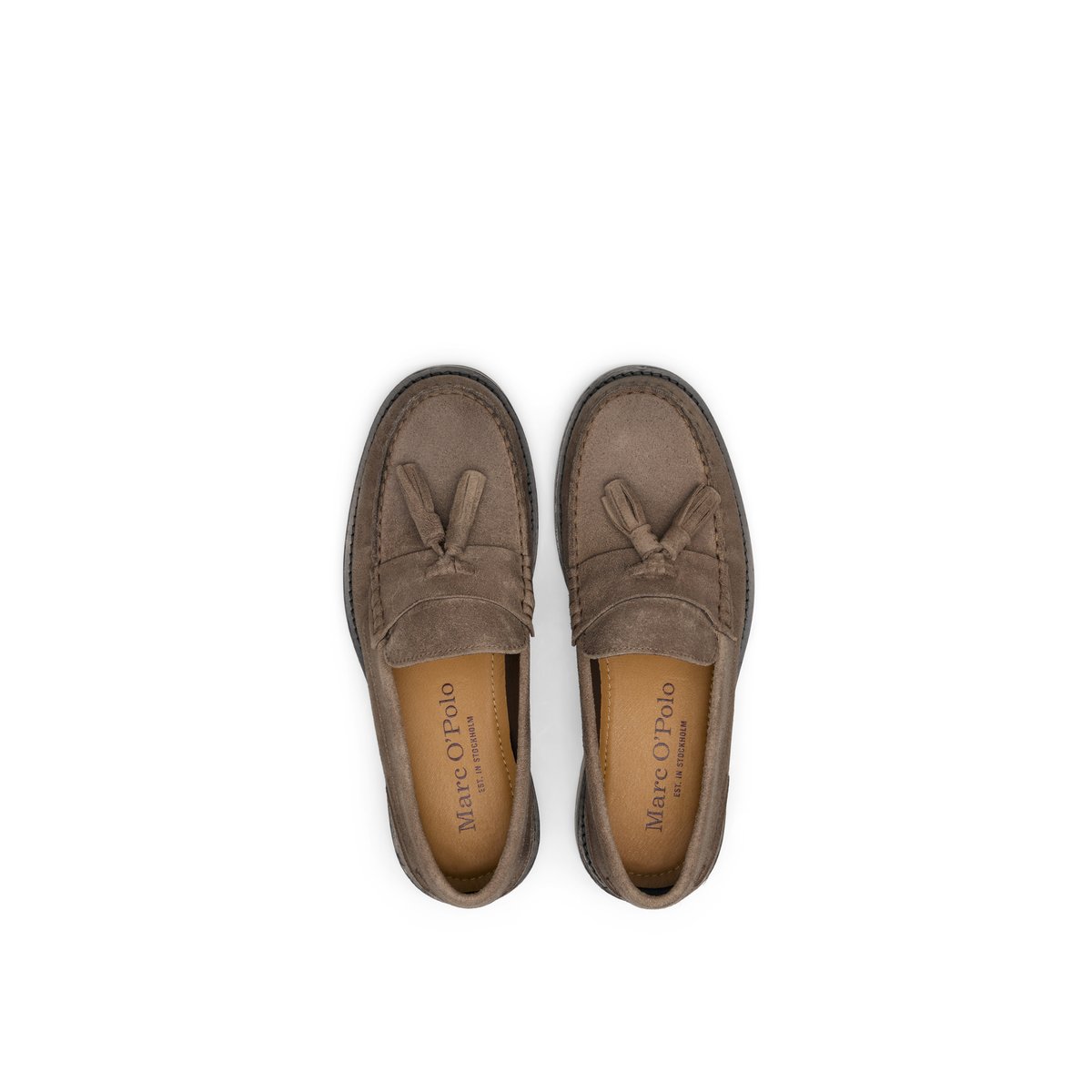 Mocassins modèle Michael en cuir velours ciré marron, MARC O'POLO