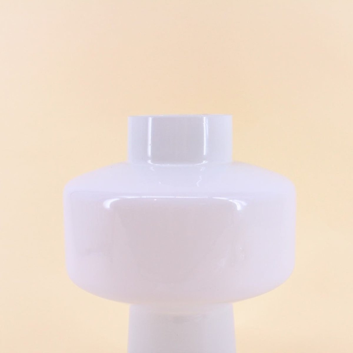 Vase géométrique en verre, H27cm blanc, DECOSTAR
