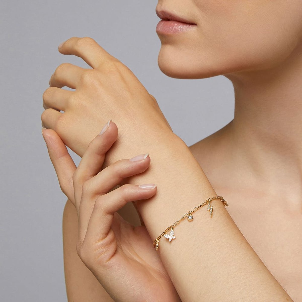 Bracelets en Argent/oxyde de zirconium De Zirconium et Oxyde de zirconium or, SOLIS