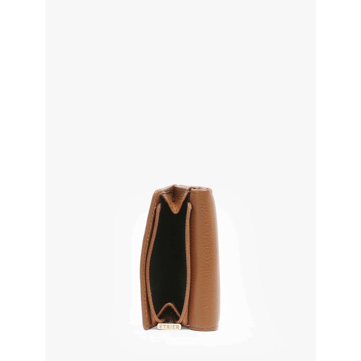 Porte-monnaie S Tradition cuir camel, ETRIER