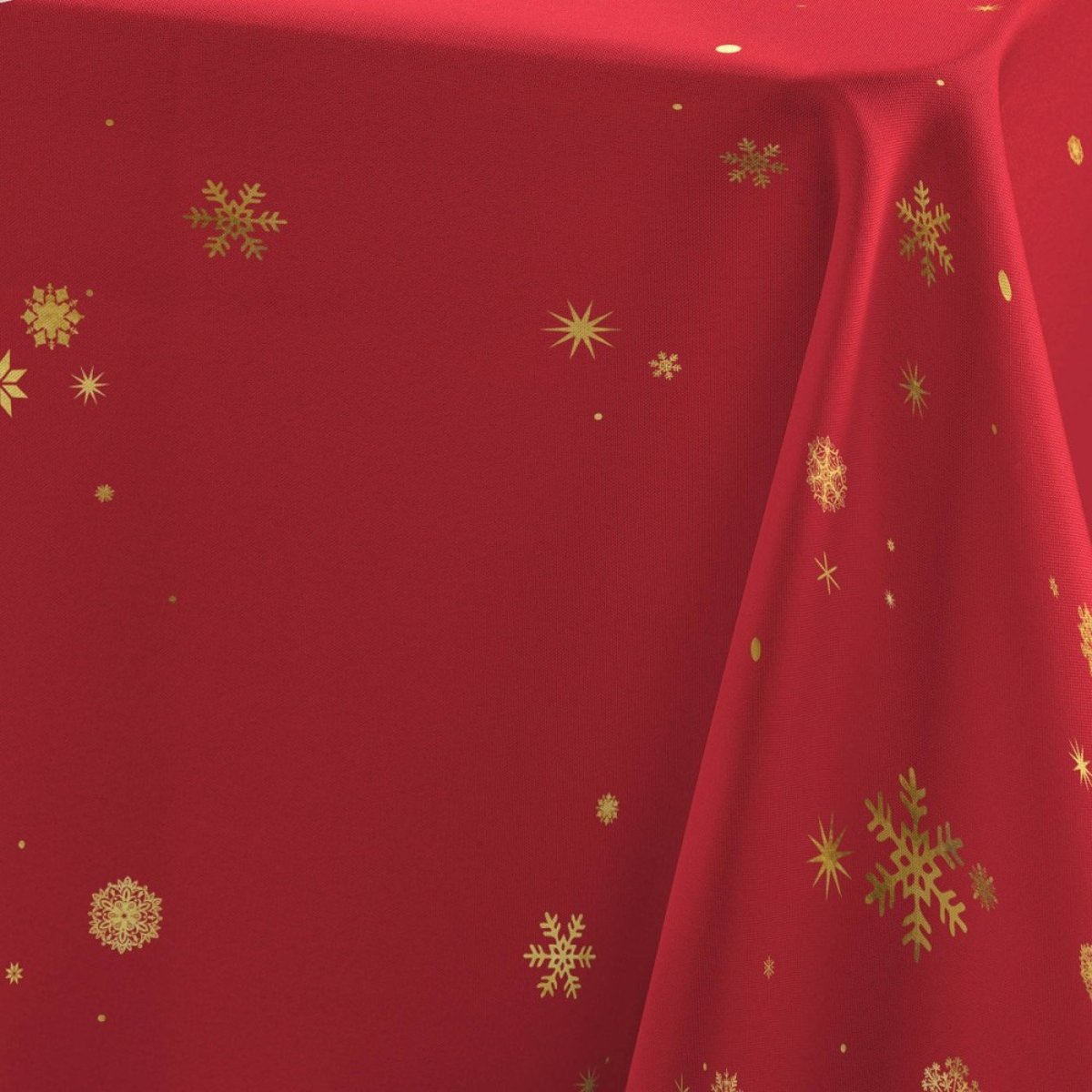 Nappe Rectangulaire 150x240 Imprimé Métallisé Rouge Et Doré rouge, DECORATIE