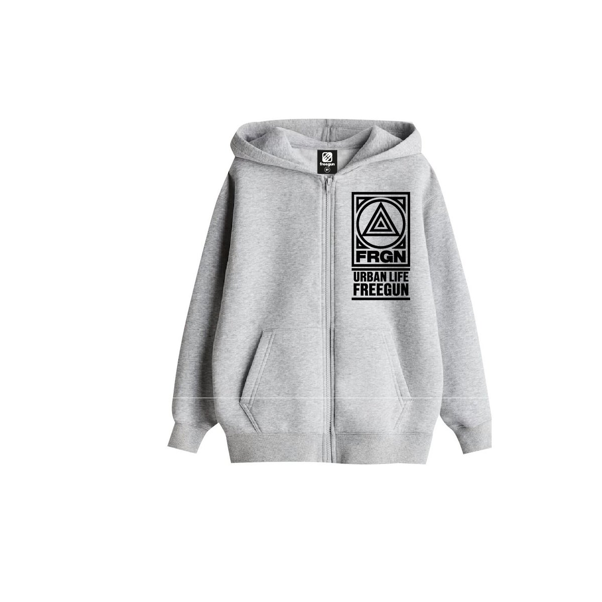 Hoodie zippé LIAM gris/noir, FREEGUN
