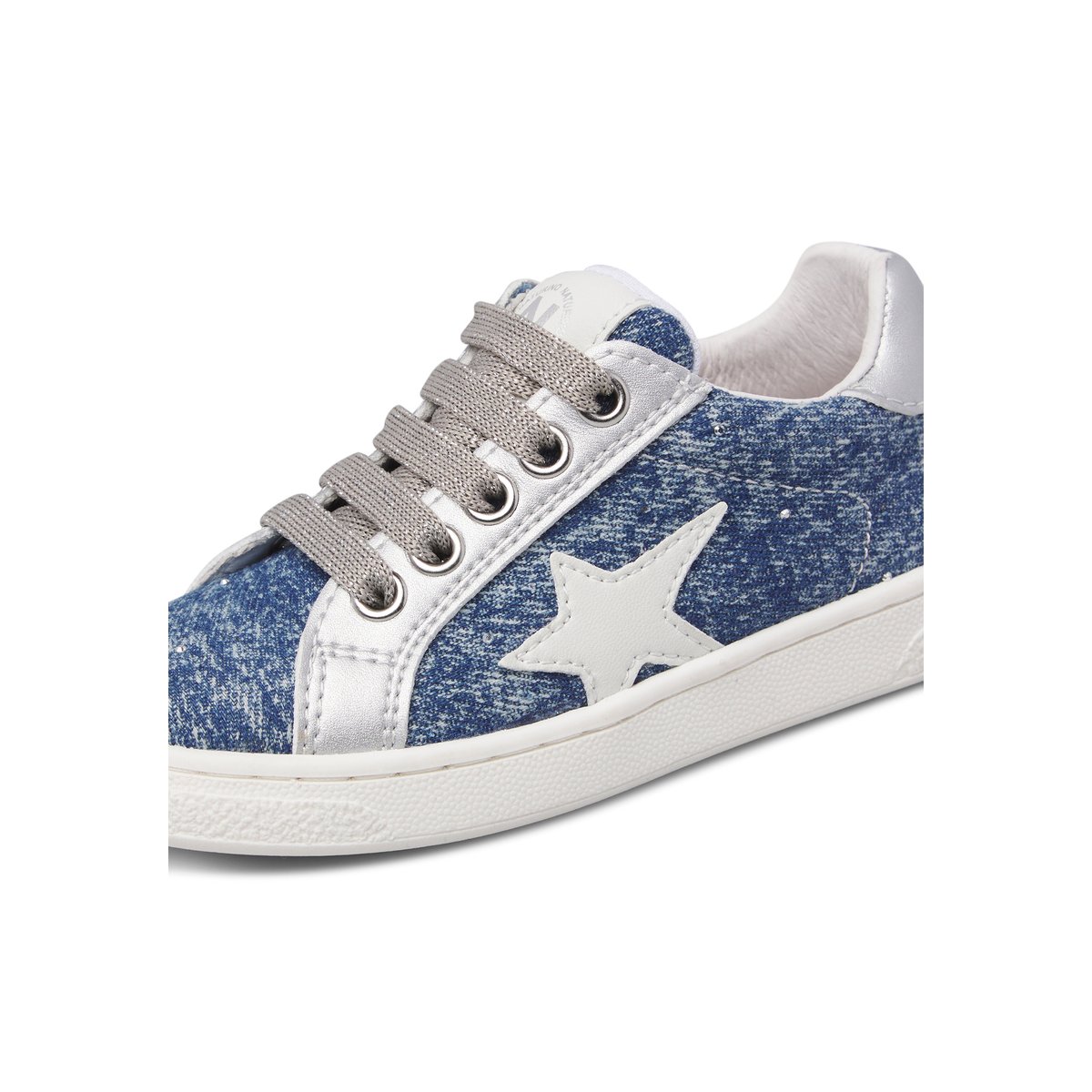 Sneakers en tissu PINN ZIP. blanc-bleu clair-gris clair, NATURINO