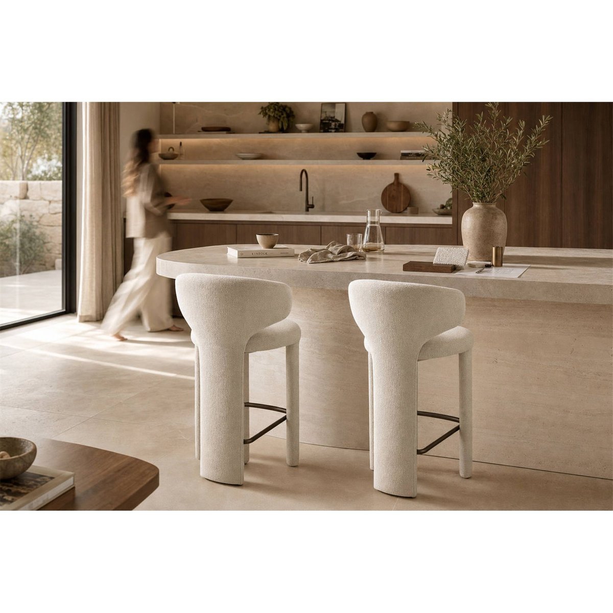 Tabouret de comptoir contemporain biscotti, RECOLLECTION