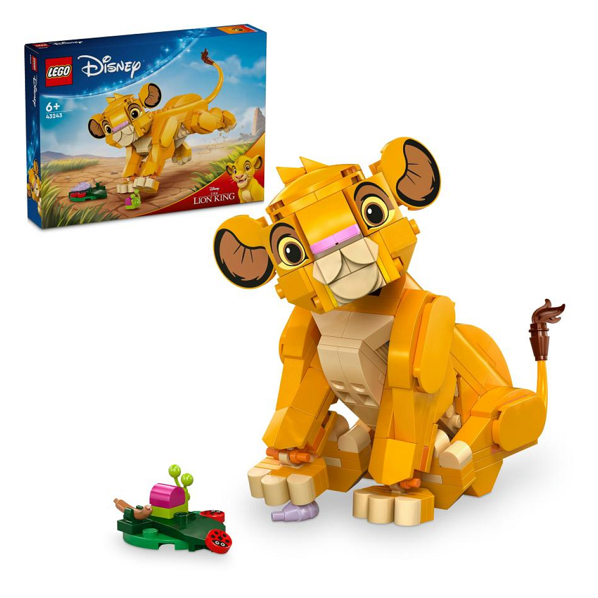 LEGO Disney - Simba, le lionceau du Roi Lion - Set de construction 43243 orange, LEGO