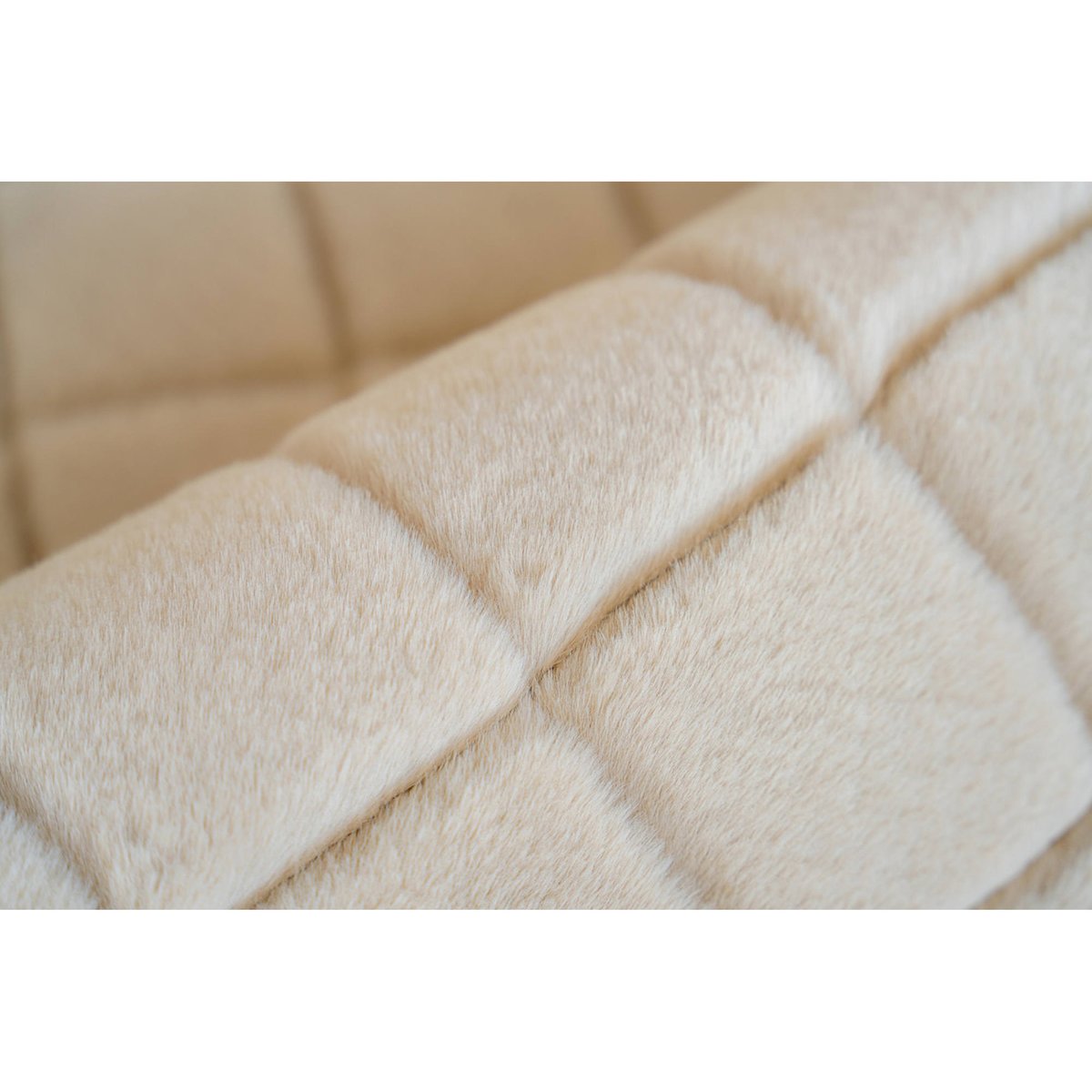 Tapis tufté à motif gaufré géométrique crème écru doux, ARTE ESPINA
