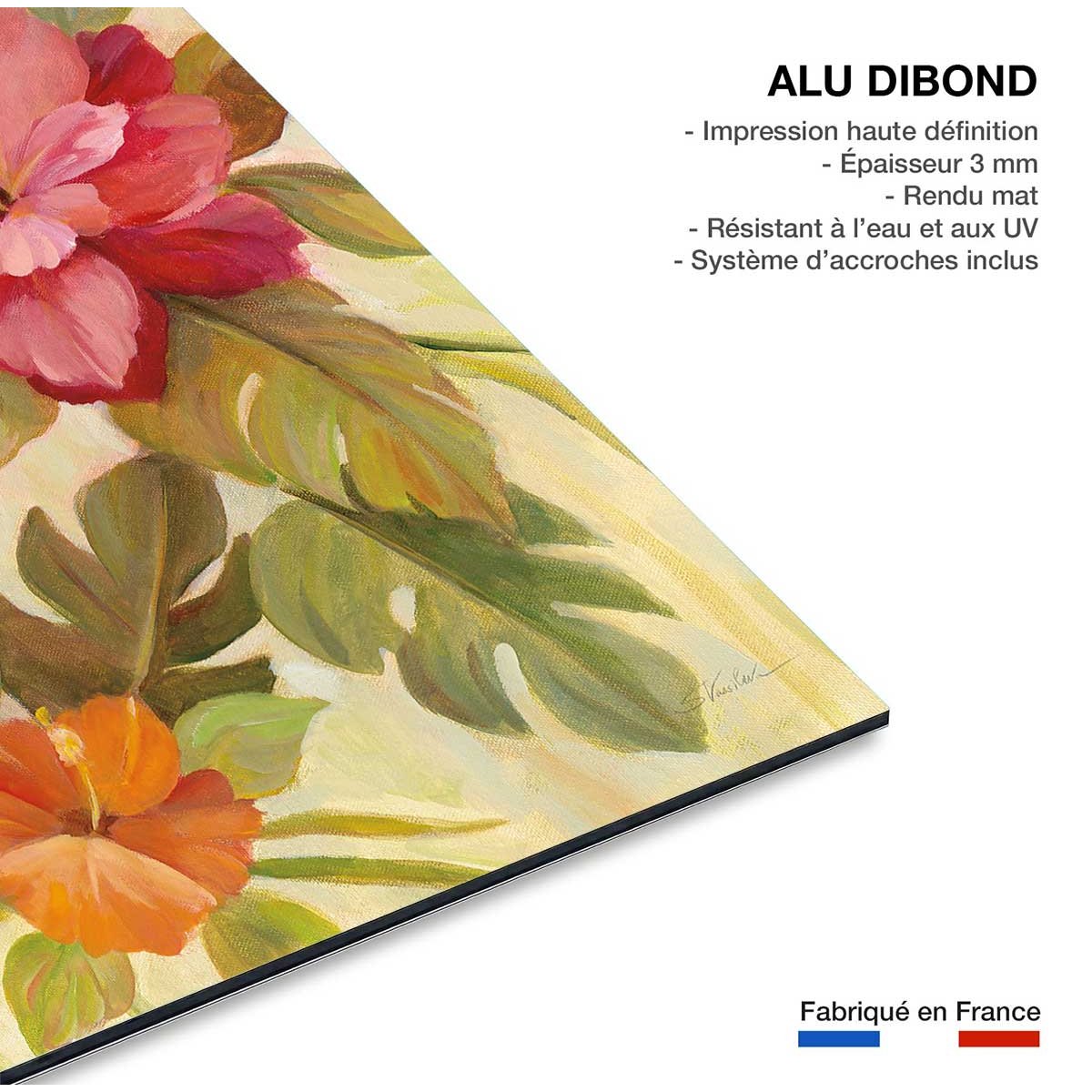 Tableau Fleurs corail tableau alu dibond, HEXOA