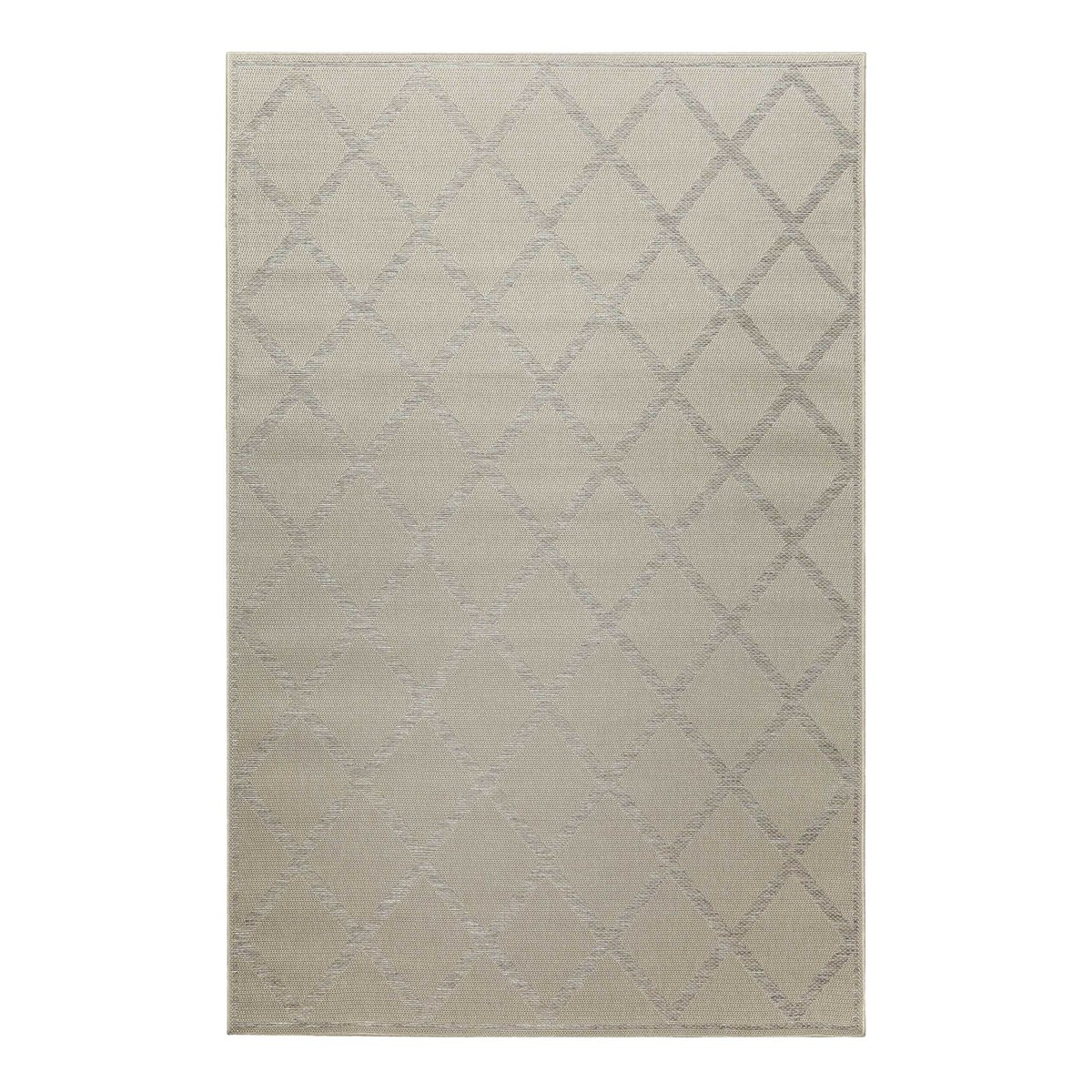 Tapis intérieur extérieur motif losanges , BERGAMO beige gris, HOMIE LIVING