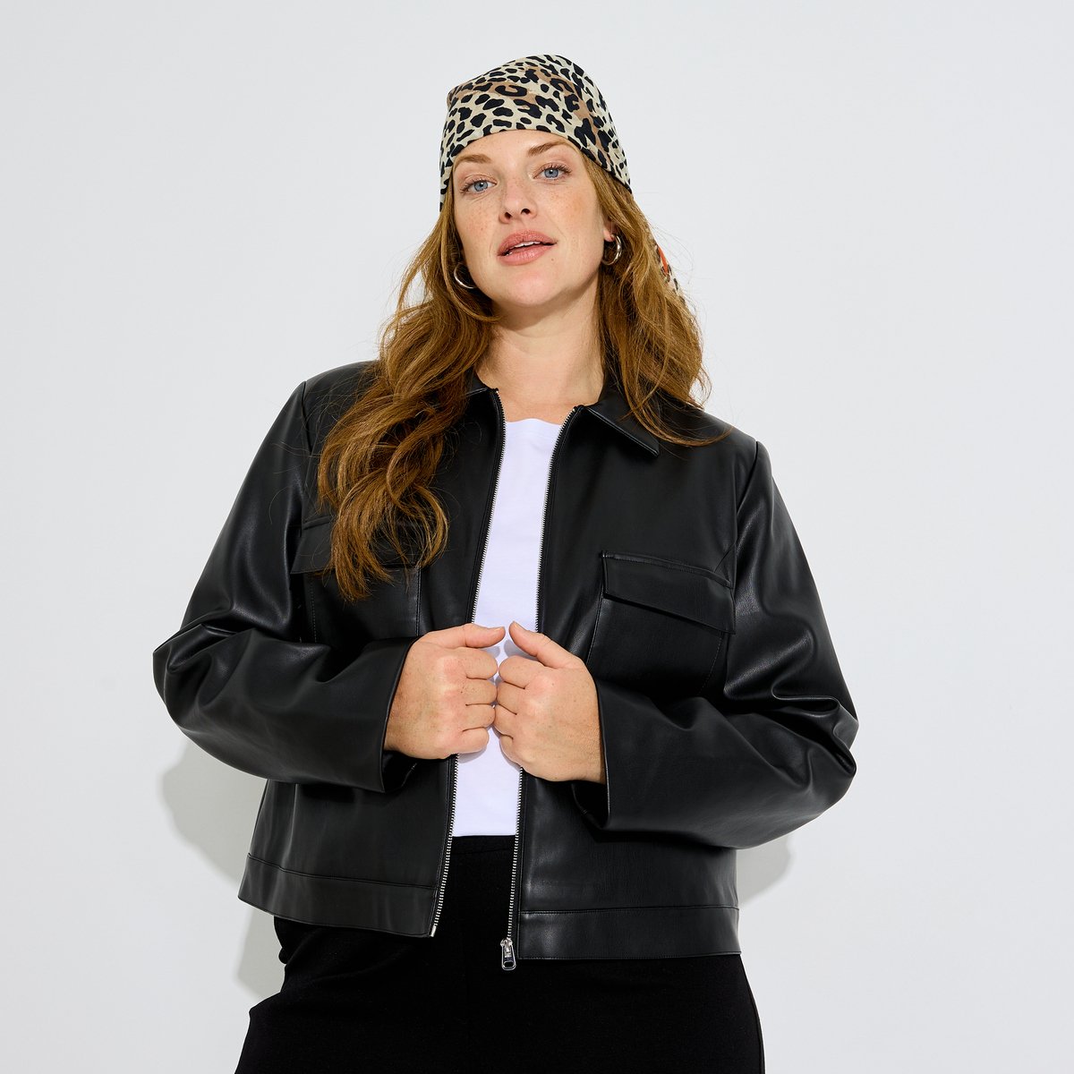 Veste mi-saison col chemise noir, GRAIN DE MALICE