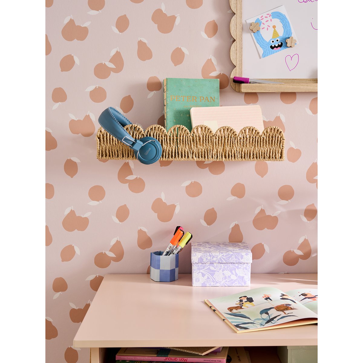 Étagère en feston corde de papier beige, VERTBAUDET