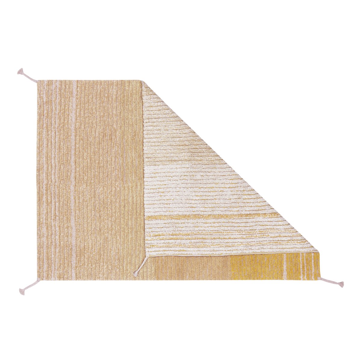 Tapis Rectangulaire en coton Twin REVERSIBLE jaune, LORENA CANALS