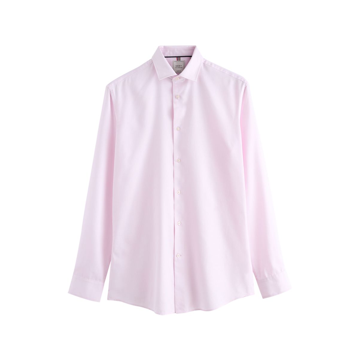 Chemise texturée slim à poignet, lot de 3 blanc/bleu, NEXT