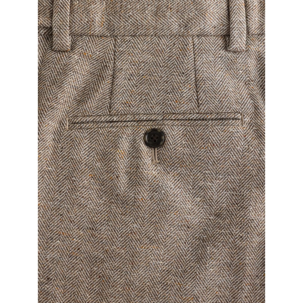 Pantalon de costume ajusté à chevrons/laine grège, NEXT