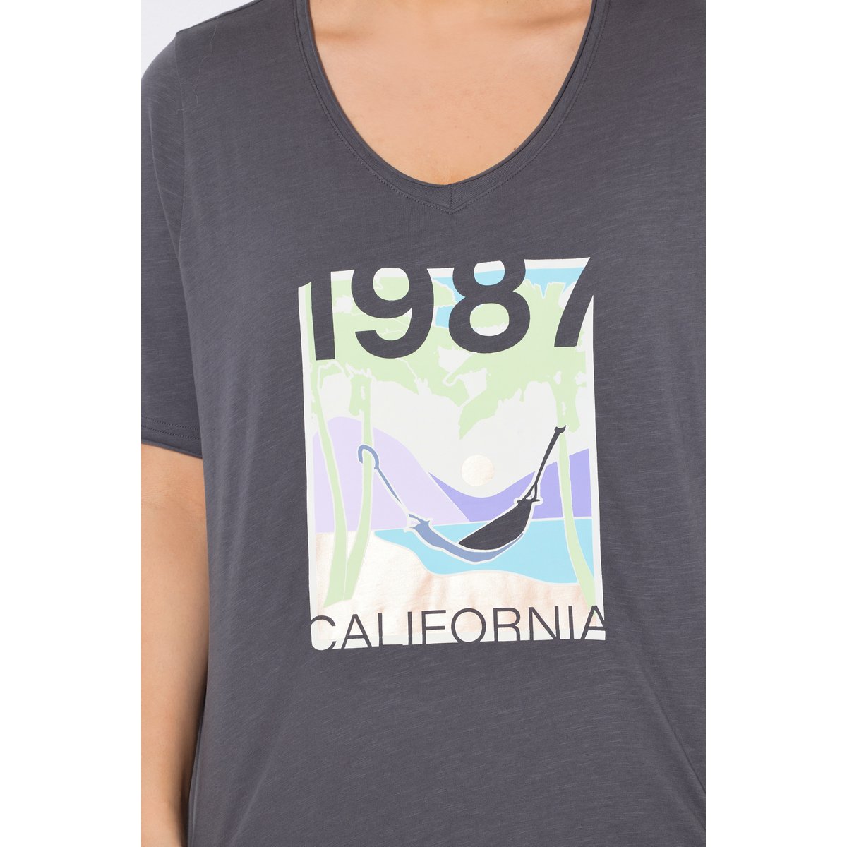 T-shirt gris graphite, ULLA POPKEN