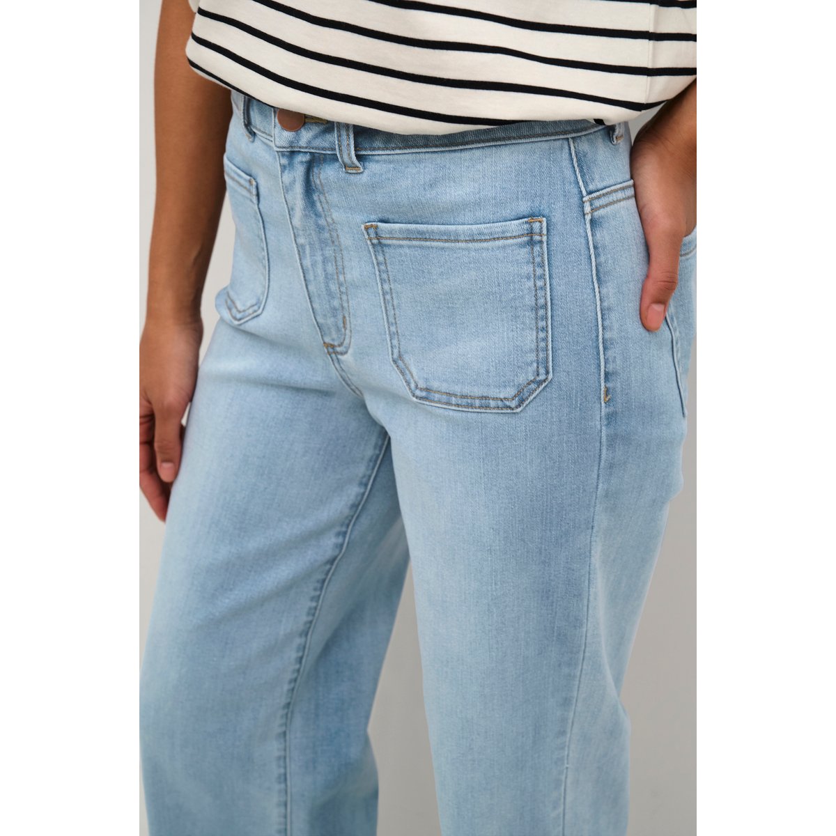 Jeans bleu light blue washed denim, KAFFE