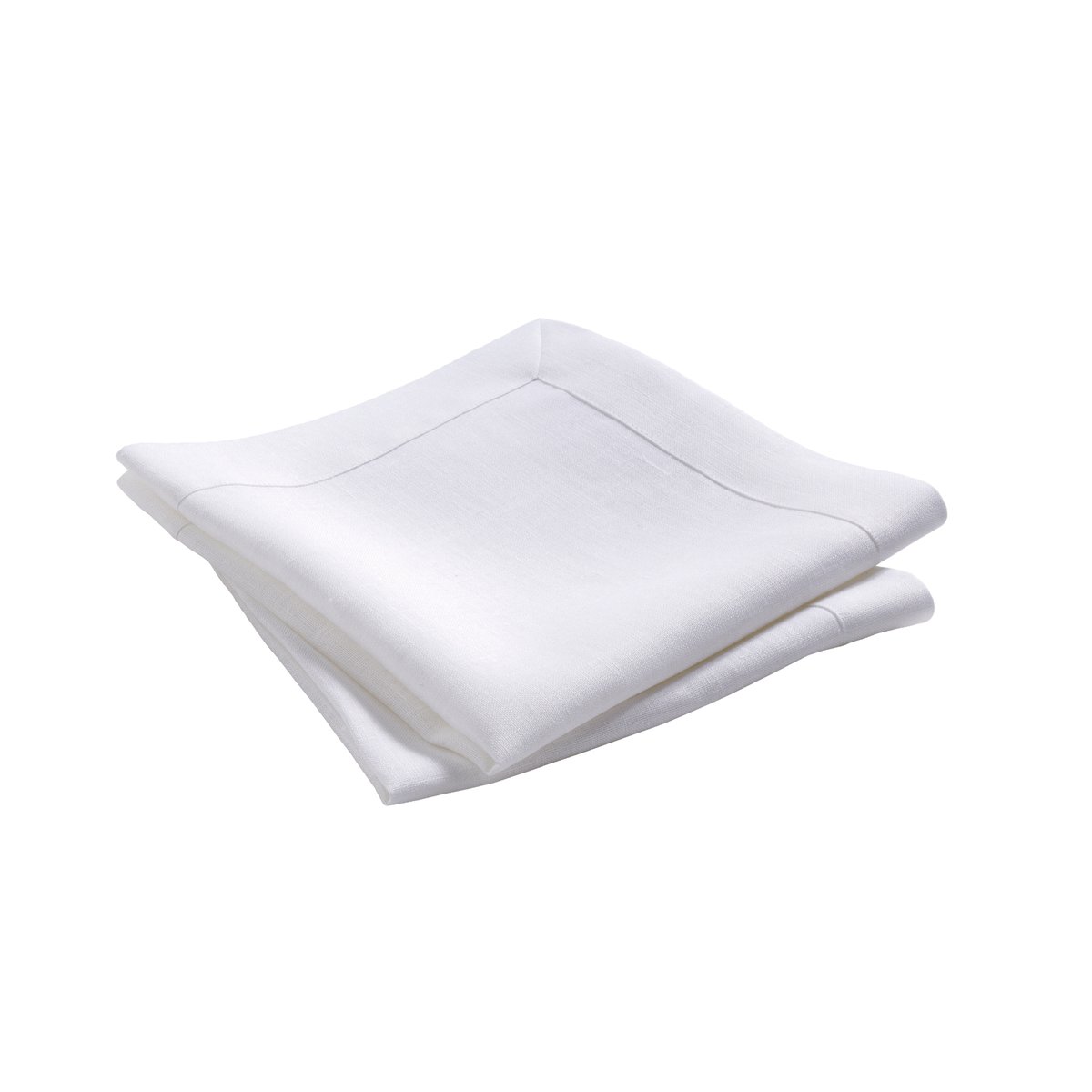 Lot de 2 serviettes de table en lin déperlant, DÉLICES DE LIN ivoire, BLANC CERISE