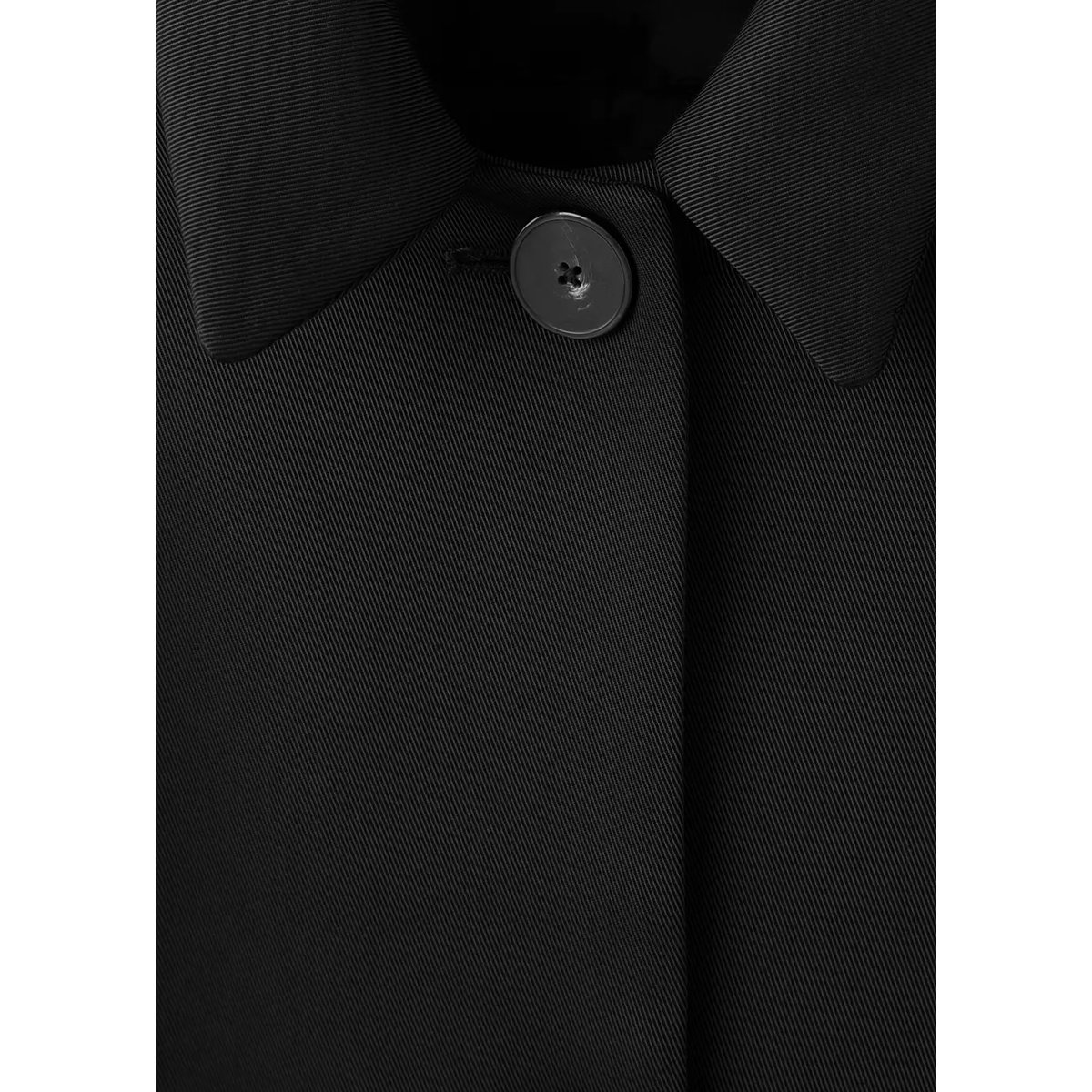 Veste col chemise ceinture noir, MANGO