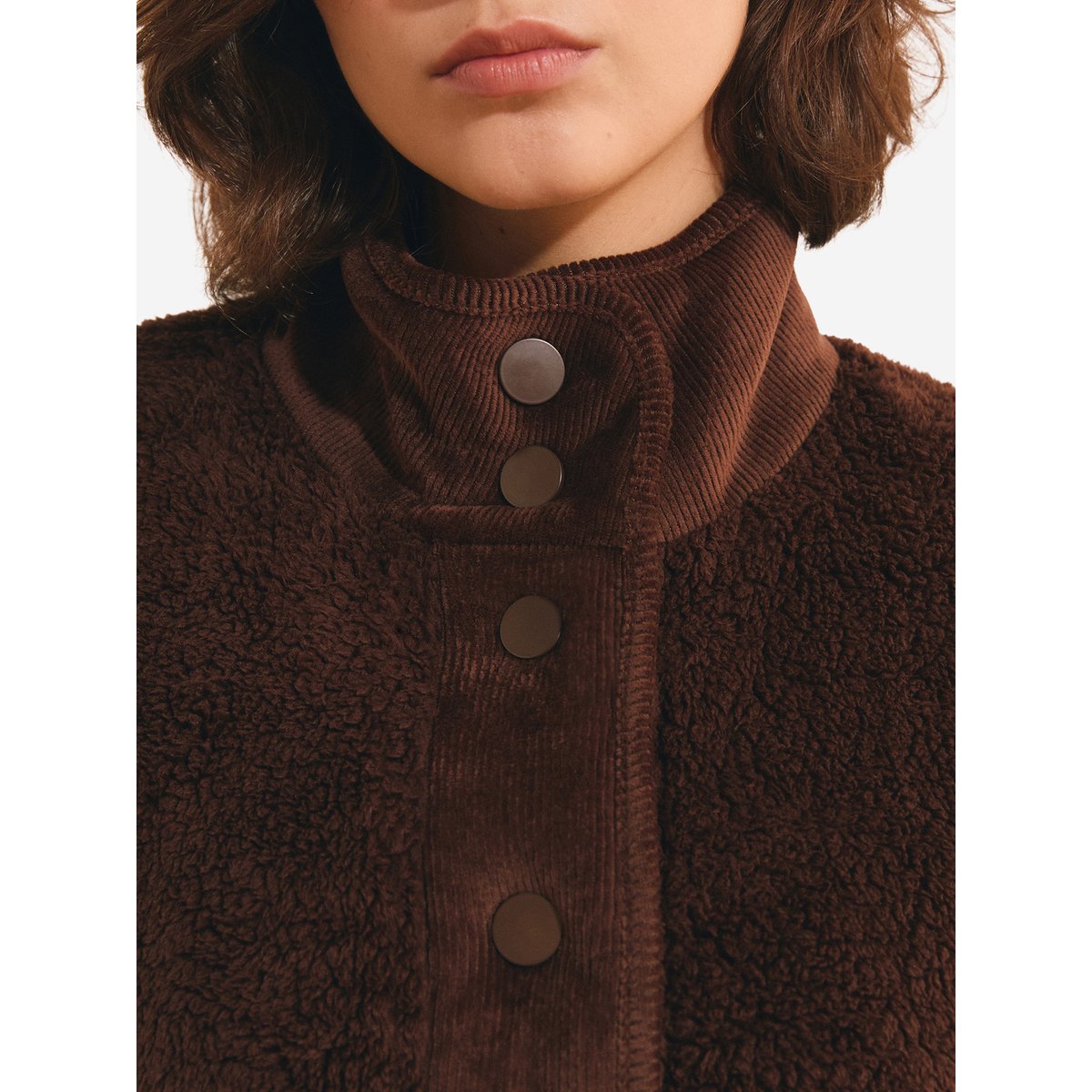 Veste avec col montant HALMIA taupe, ETAM