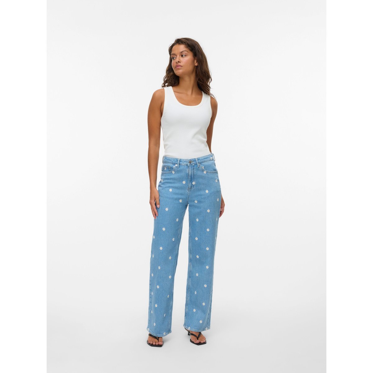 Jean À Coupe Large light blue denim, VERO MODA
