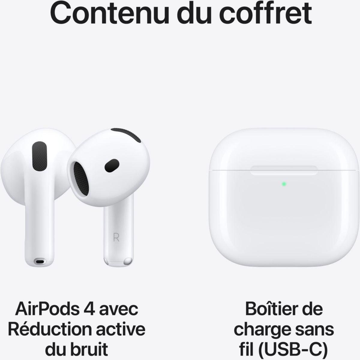 Ecouteurs AirPods 4 ANC blanc, APPLE